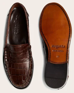 Zoe Crocodile Effect Loafers