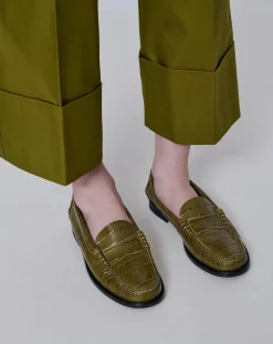 Zoe Crocodile Effect Loafers