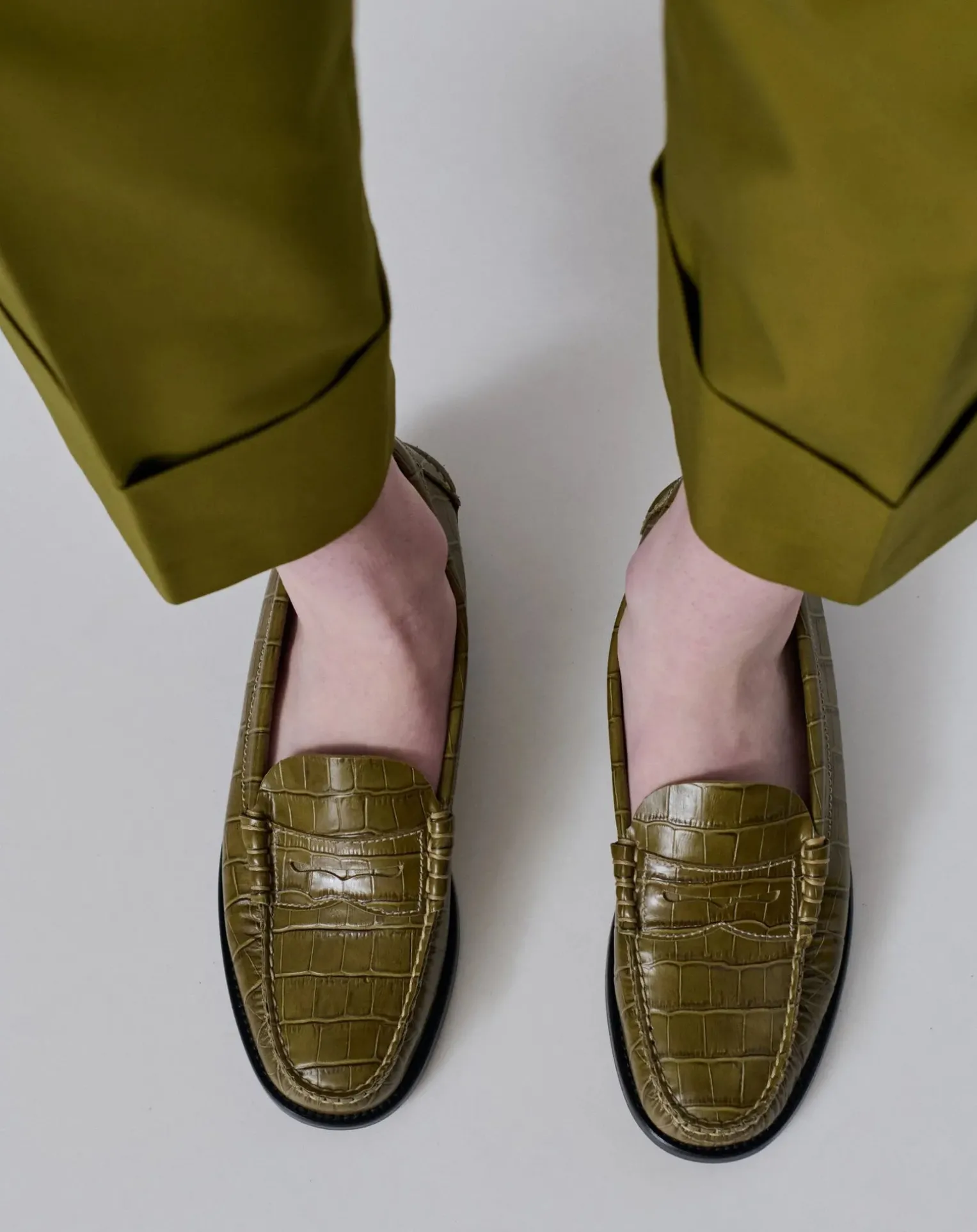 Zoe Crocodile Effect Loafers