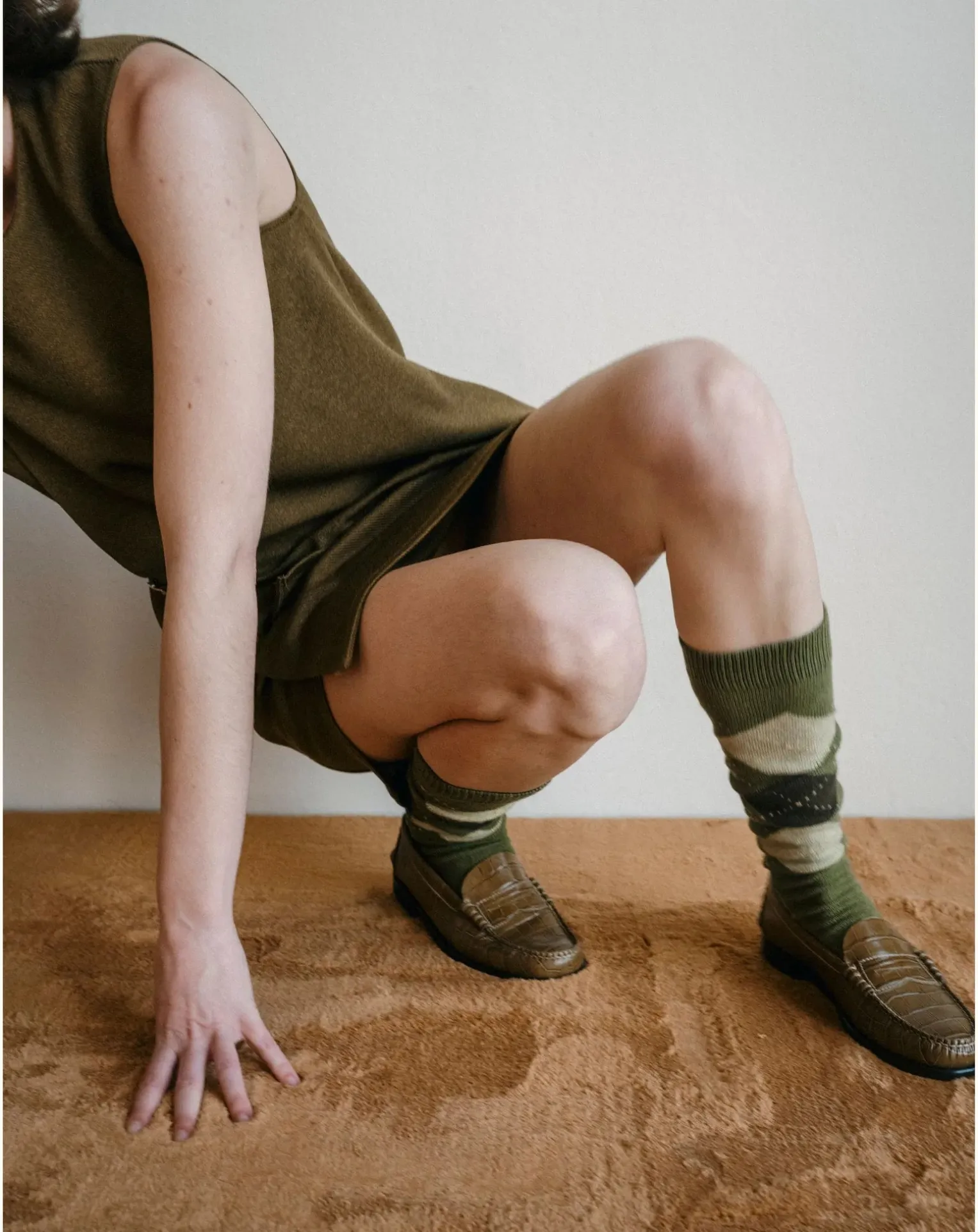 Zoe Crocodile Effect Loafers